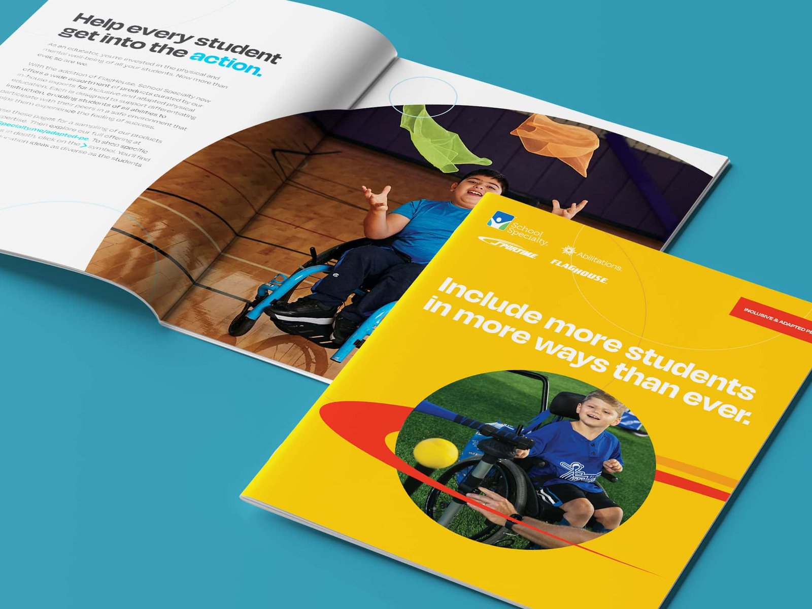 Adapted PE brochure Cover and Inside Spread School Specialty