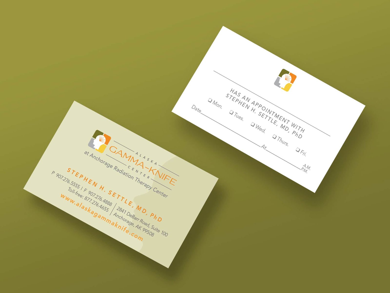 Business Card Design Anchorage Radiation Therapy