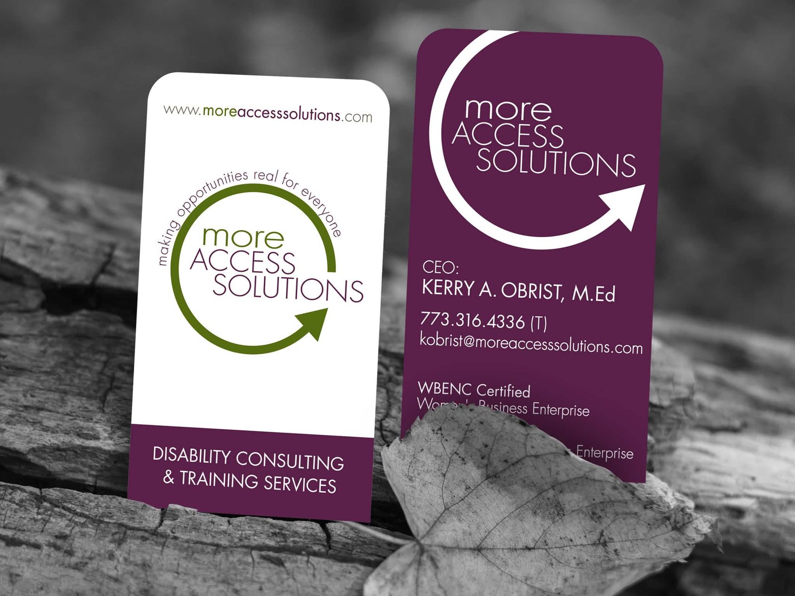 Business Card Design More Access Solutions