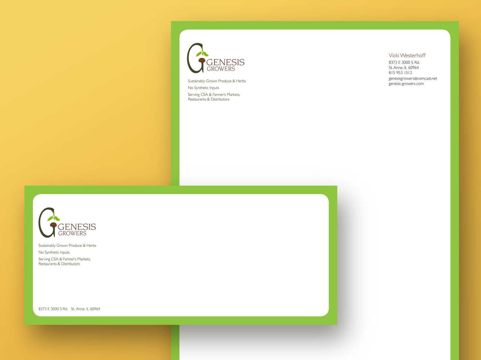 Letterhead Design Genesis Growers