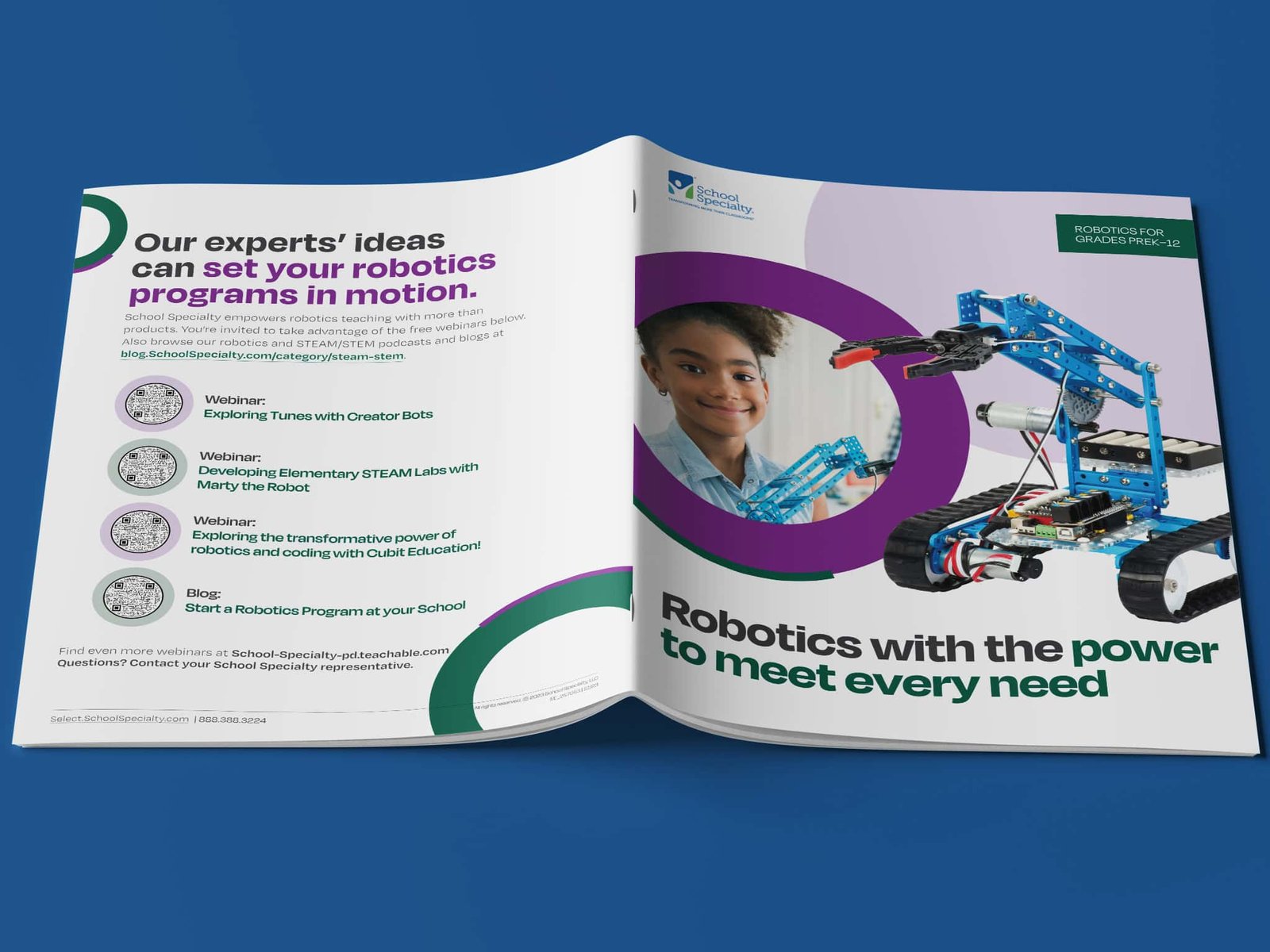 Robotics Brochure Front and Back Cover School Specialty